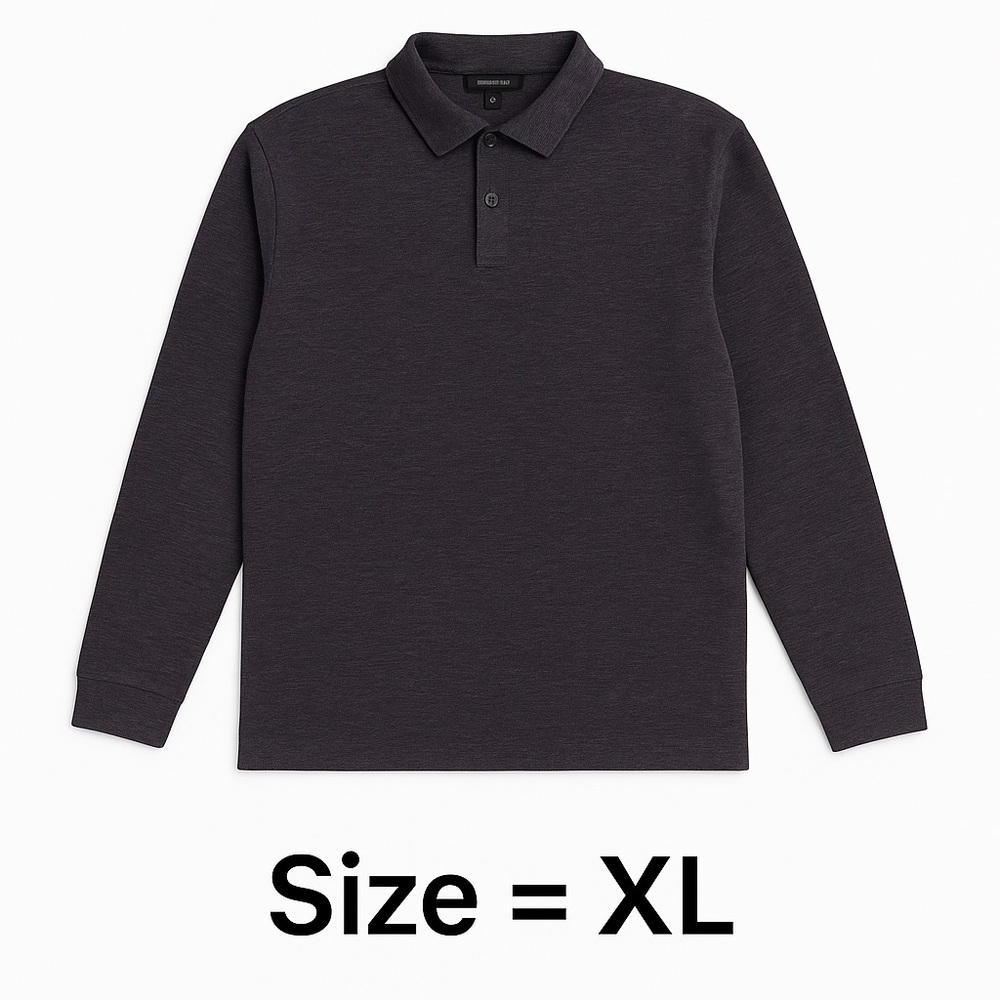 Classic Purple Polo Shirt with Ribbed Cuffs